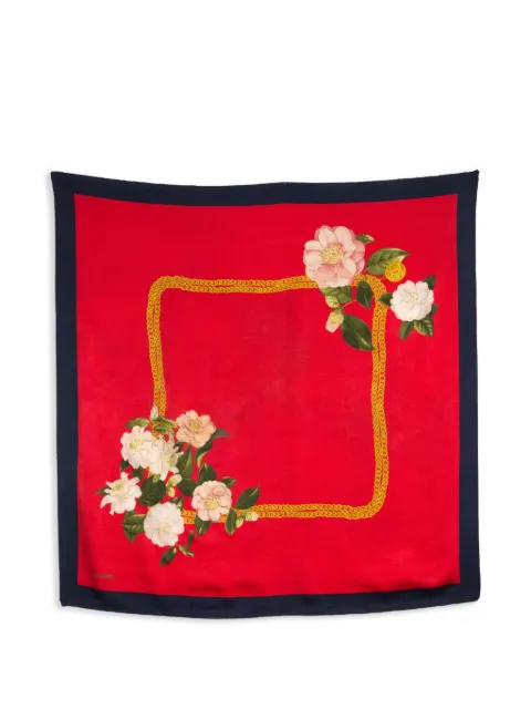 CHANEL Pre-Owned mascada con motivo floral 2000