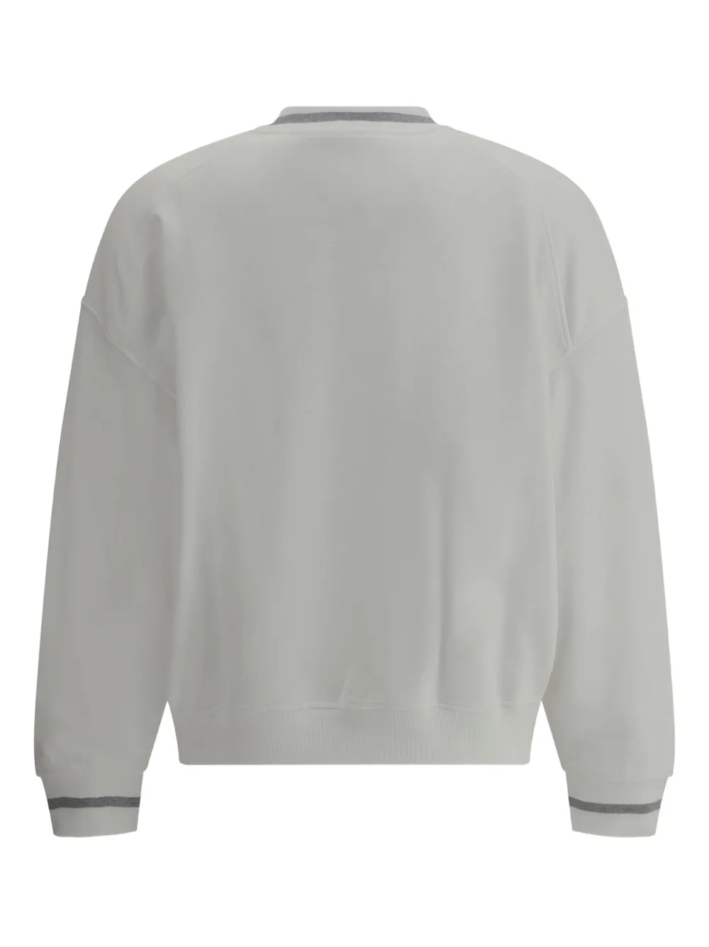 Brunello Cucinelli emblem-embellished sweatshirt - Wit