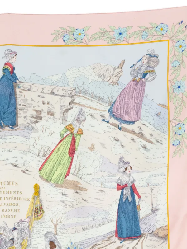 Hermès Pre-Owned 1991 x Z. Pauwels スカーフ | ピンク | FARFETCH JP