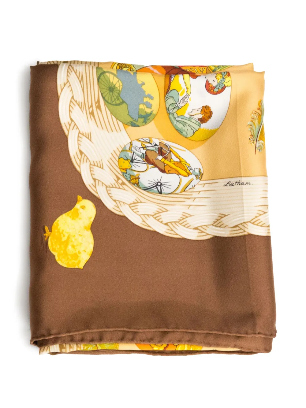 Hermès Pre-Owned 1994 Couvée d'Hermès By Caty Latham Scarf | Brown