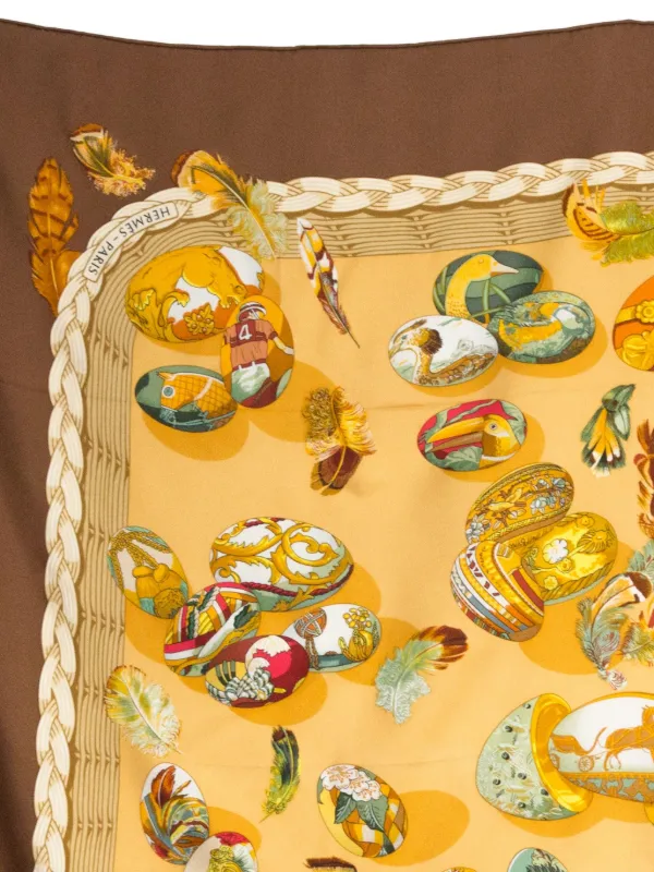 Hermès Pre-Owned 1994 Couvée d'Hermès By Caty Latham Scarf | Brown