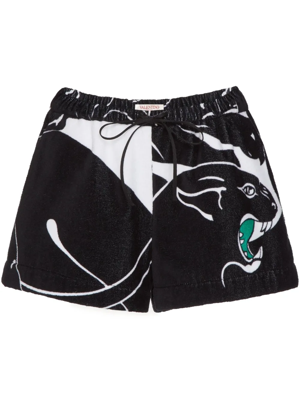 Shop Valentino Panther-print Shorts