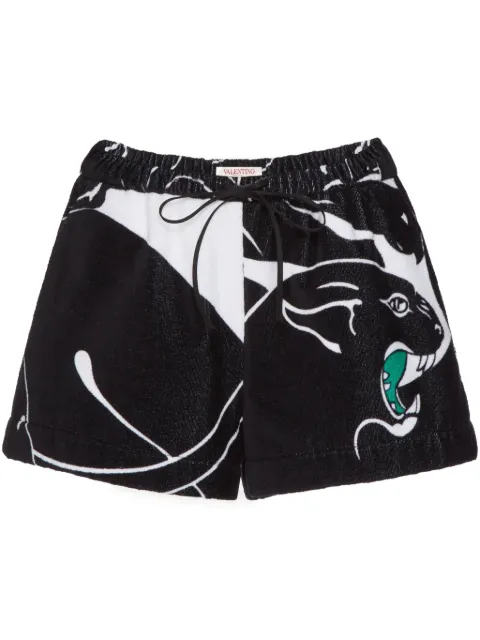 Valentino Garavani panther-print shorts