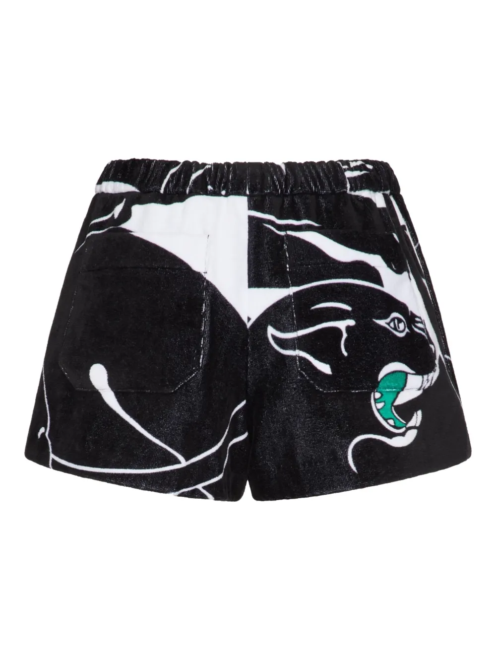 Shop Valentino Panther-print Shorts