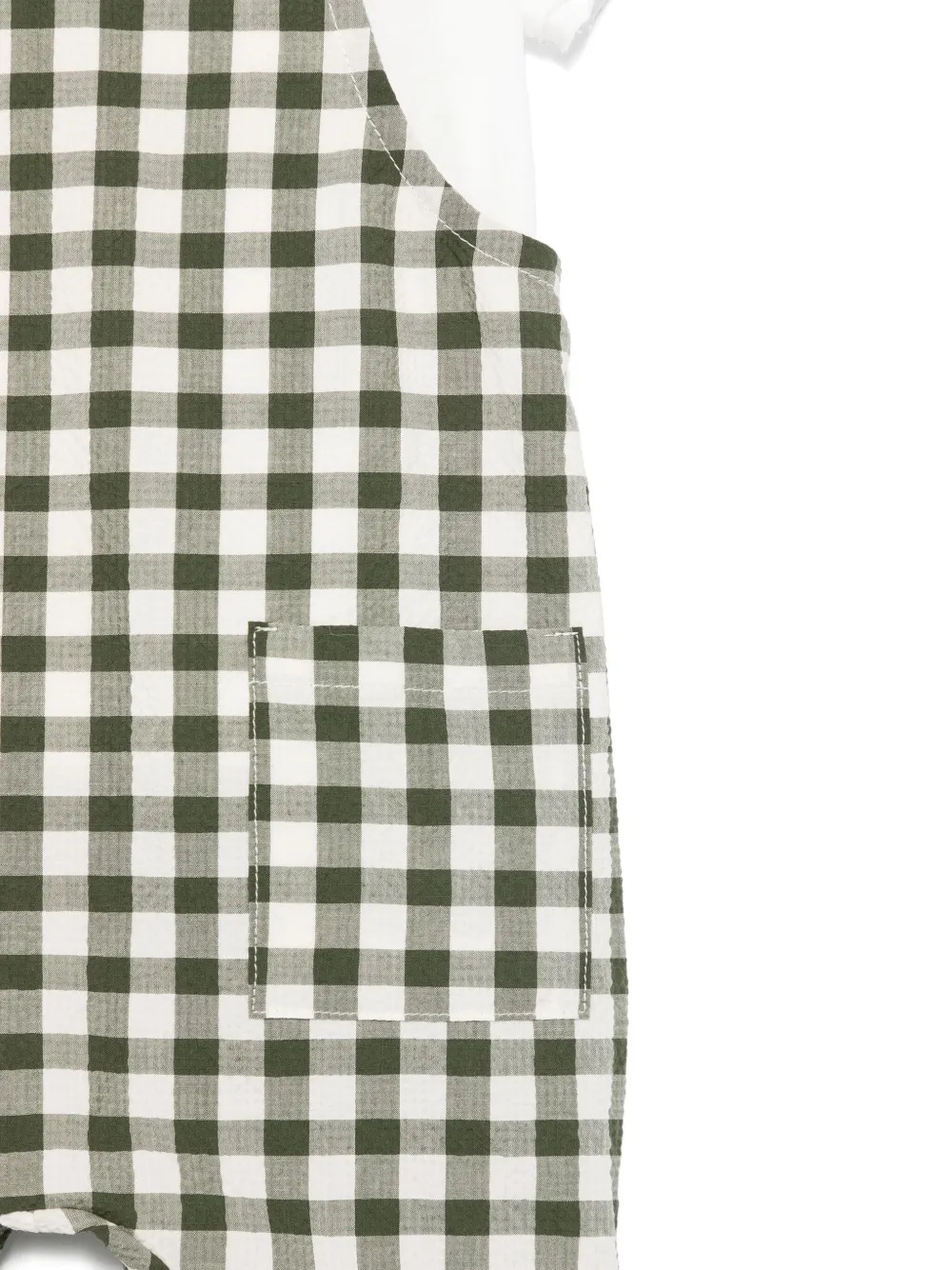 Il Gufo Check-pattern Dungarees Set In Green