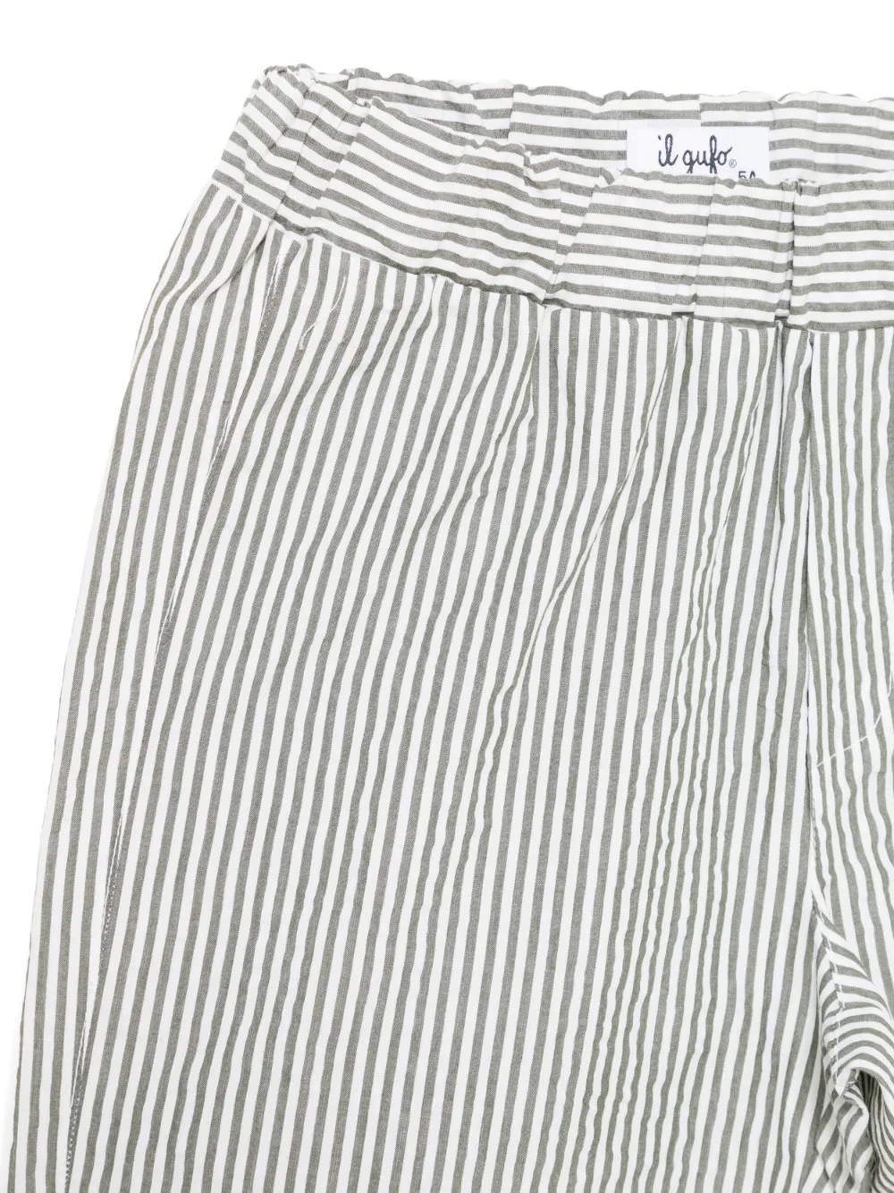 Il Gufo Gestreepte shorts set Groen