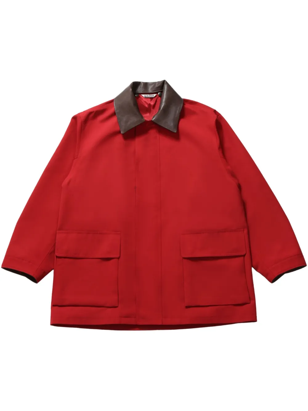 Auralee Wool Max Canvas Jacket Woman Red In Red