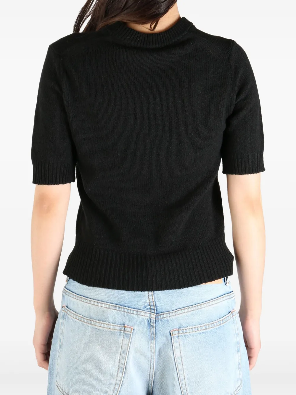Auralee cashmere T-shirt Zwart