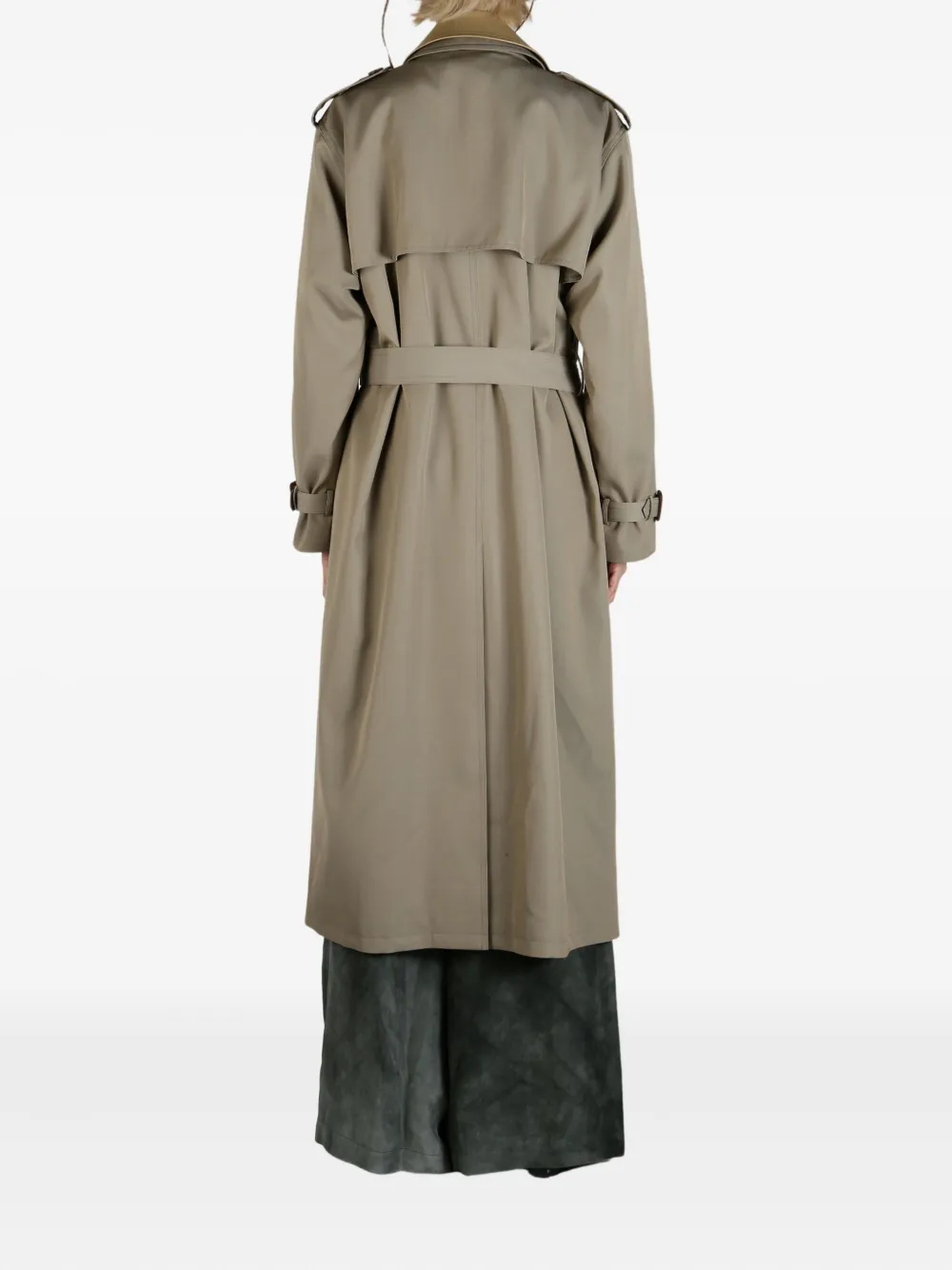 Shop Auralee Wool Trench Coat