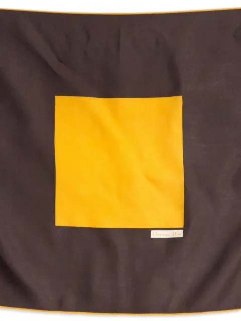 Christian Dior Pre-Owned mascada de seda Brown 1980