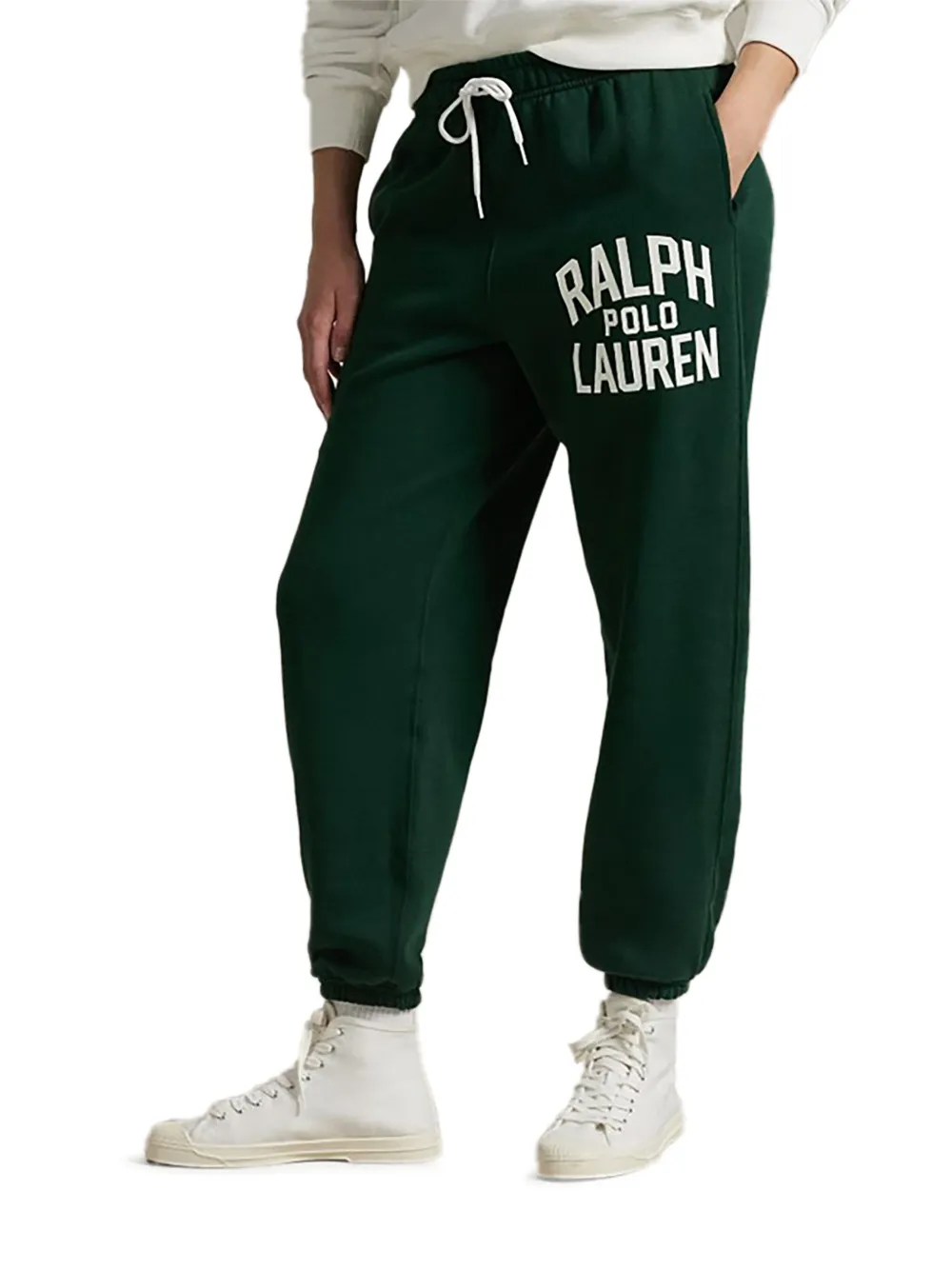 Polo Ralph Lauren Womens Northwest Pine Branded Elasticated-waist Cotton-blend Jogging Bottoms In Green