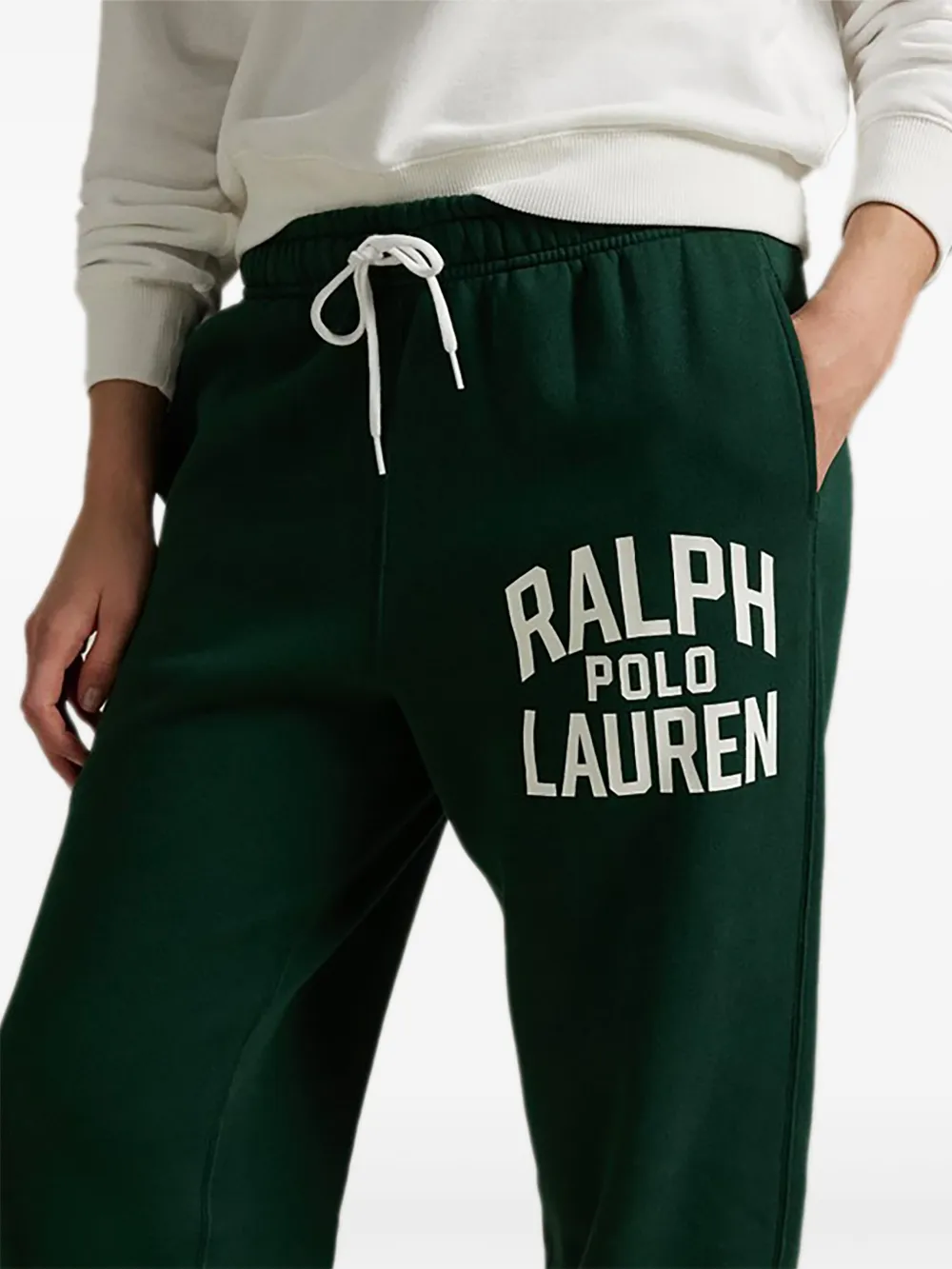 Polo Ralph Lauren Womens Northwest Pine Branded Elasticated-waist Cotton-blend Jogging Bottoms In Green
