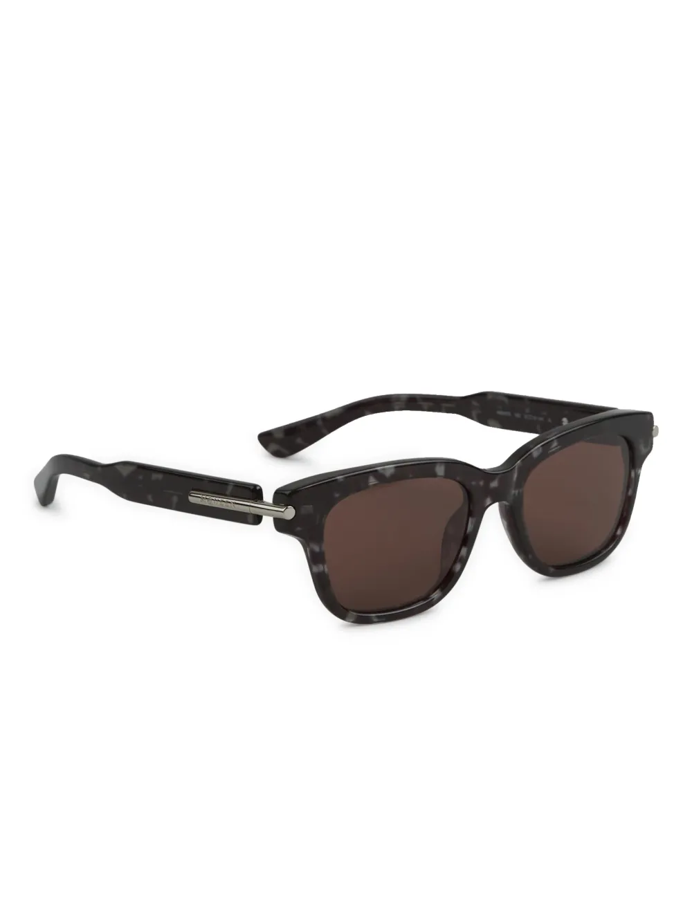 Alexander McQueen Eyewear Zonnebril met rechthoekig montuur - Bruin