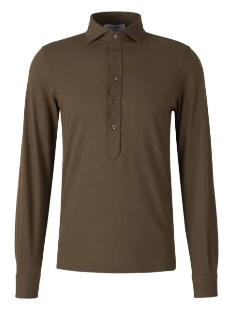 Gran Sasso long-sleeve cotton polo shirt