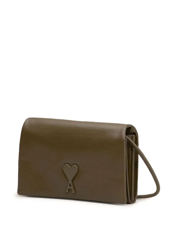 Voulez Vous Shoulder Bag - AMI Paris - Leather - Khaki