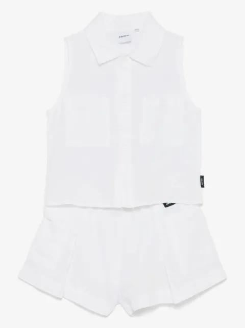 Aspesi Kids linen shorts set