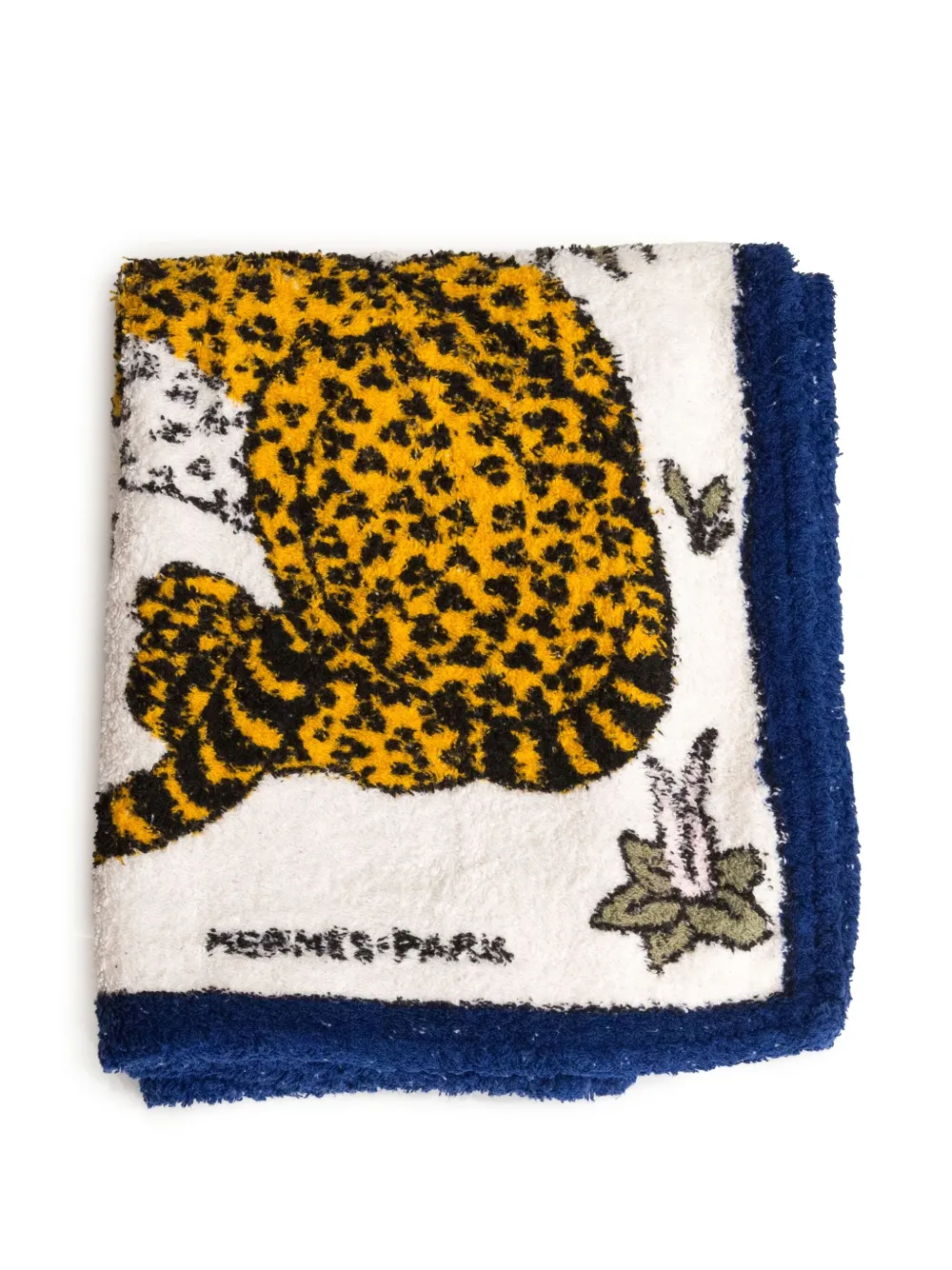 Pre-owned Hermes 2000s Léopards Beach Towel In White