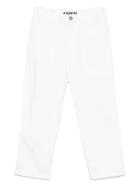Aspesi Kids Calça jeans com patch de logo