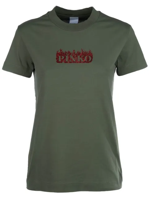 PINKO camiseta con logo estampado