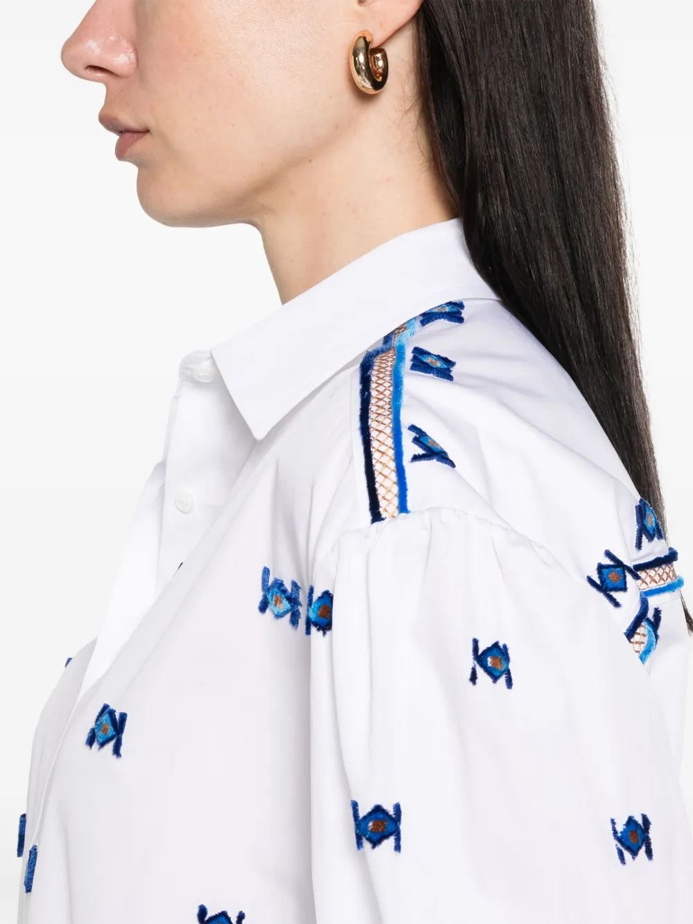 Ermanno Scervino Blouse met patroon Wit