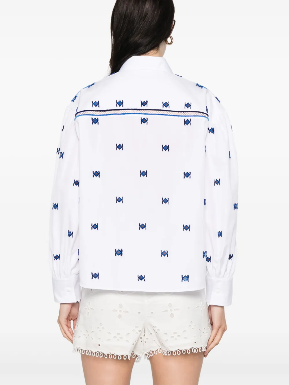 Ermanno Scervino Blouse met patroon Wit