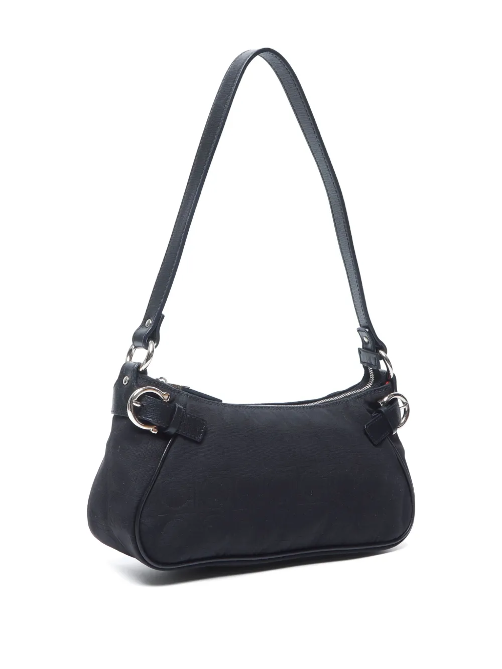 Pre-owned Ferragamo 2000s Gancini Shoulder Bag In Black
