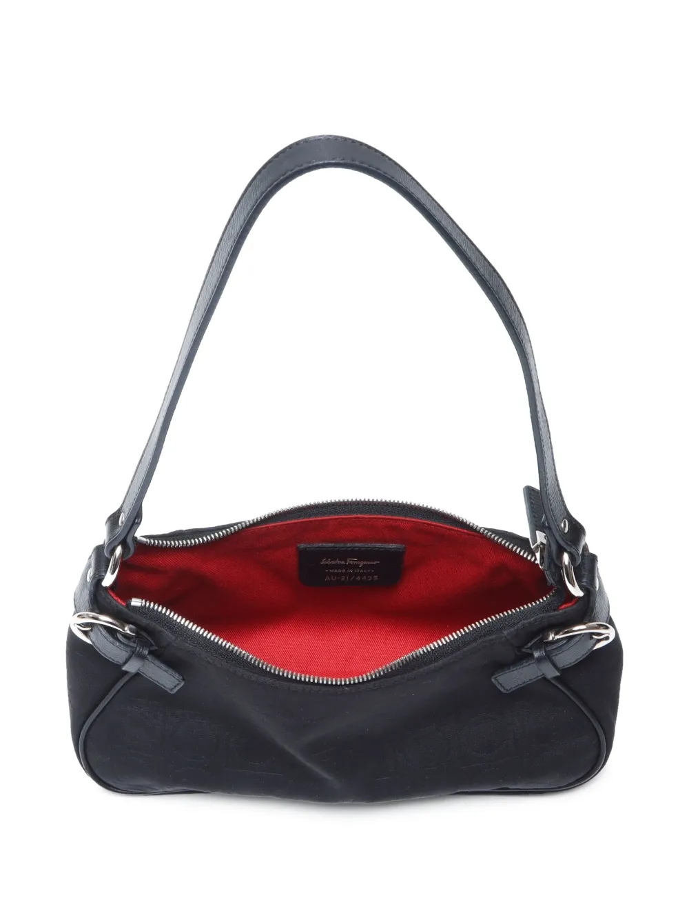 Pre-owned Ferragamo 2000s Gancini Shoulder Bag In Black