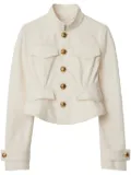 Burberry cropped cotton jacket - White