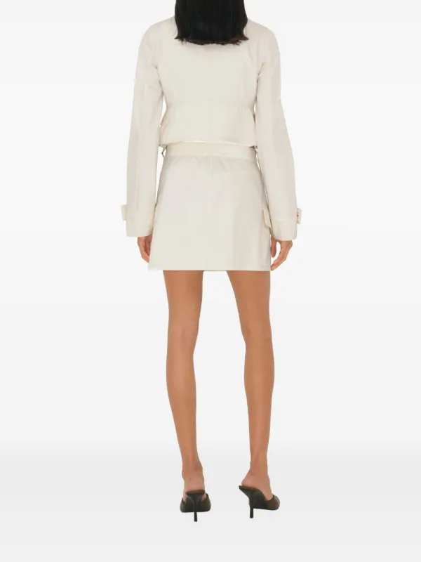 【関税込み】Burberry Cotton cropped jacket Burberry Cropped Cotton Jacket | White | FARFETCH