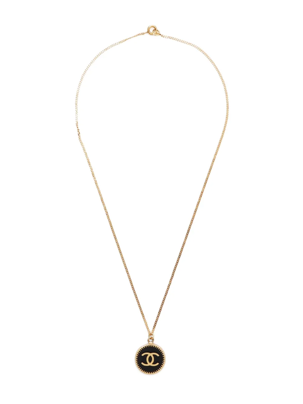CHANEL Pre-Owned قلادة بدلاية شعار ‪2001 CC‬ | ذهبي | Image 1