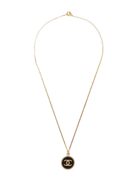 CHANEL Pre-Owned 2001 CC logo-pendant necklace