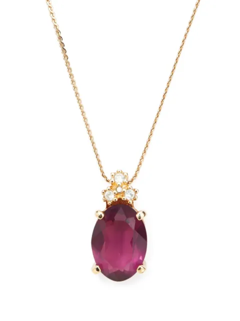 Christian Dior Pre-Owned collier en chaîne à strass (1980)