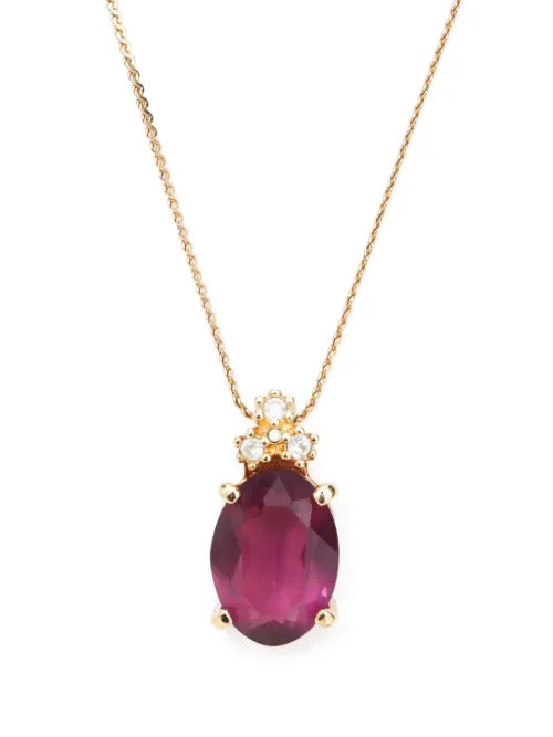 Collier en chaîne à strass (1980) - Christian Dior Pre-Owned - Modalova