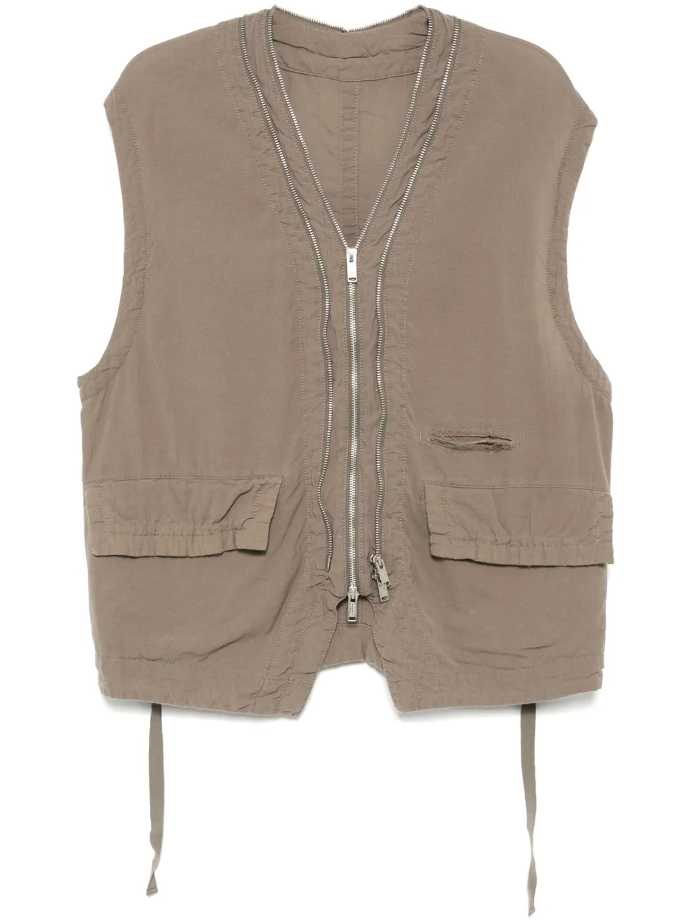 zip-up gilet