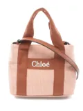 Chloé Pre-Owned 2020s corduroy two-way bag - Pink