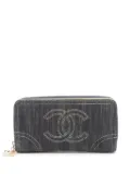 CHANEL Pre-Owned 2005-2006 Coco Mark denim wallet - Blue