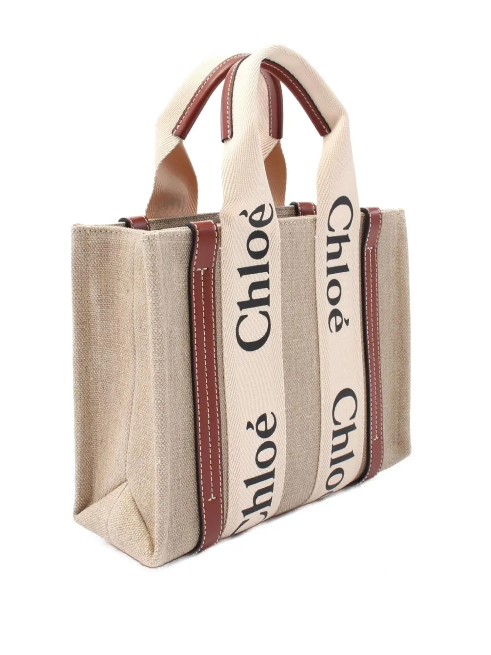 Chloé Pre-Owned 2010s small Woody tote bag - Beige