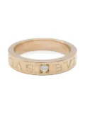 Bvlgari Pre-Owned 10s 18K yellow gold double logo diamond ring