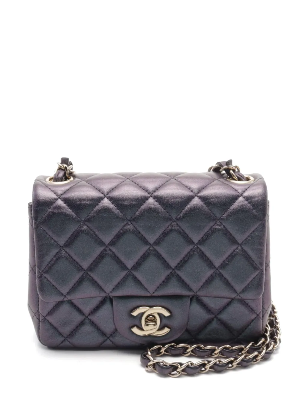 CHANEL Pre-Owned 2021 フラップ ミニ ショルダーバッグ - パープル CHANEL Pre-Owned 2021 フラップ ミニ ショルダーバッグ - パープル