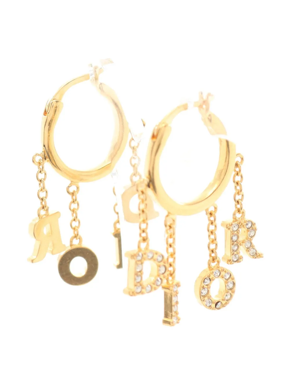 Christian Dior Pre-Owned 2010's oorbellen met logo - Goud