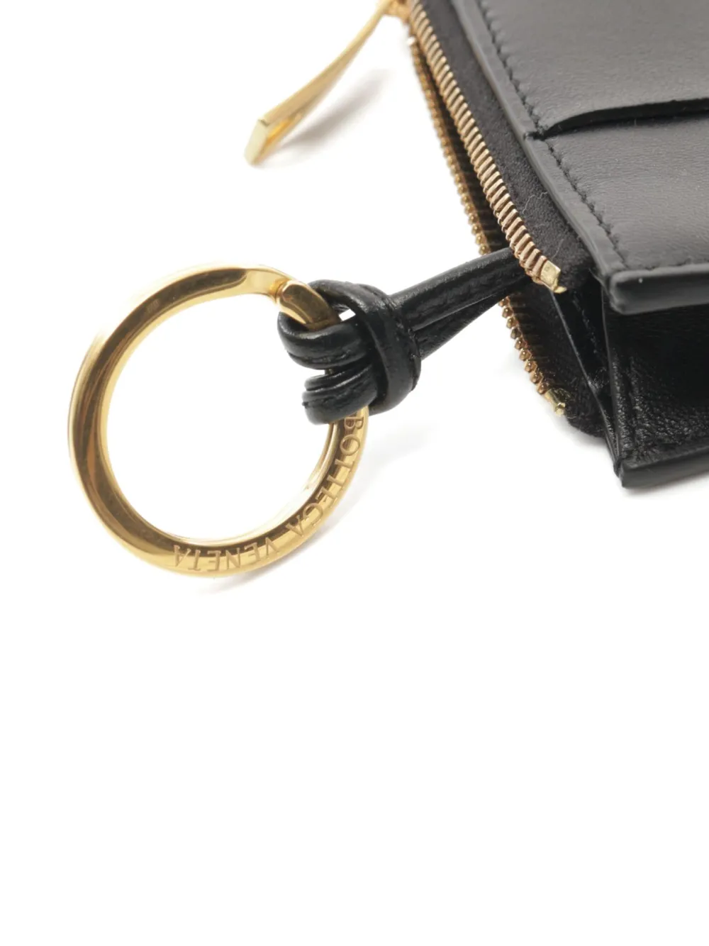 Pre-owned Bottega Veneta 20s Maxi Intrecciato Coin Purse In Black