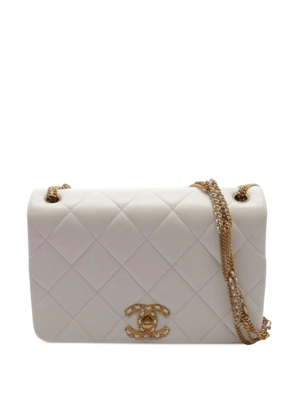CHANEL Pre-Owned 2021 マトラッセ ショルダーバッグ - ホワイト CHANEL Pre-Owned 2021 マトラッセ ショルダーバッグ - ホワイト