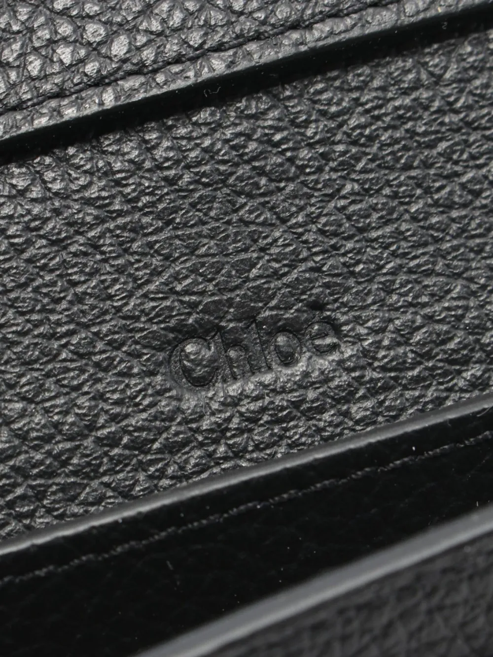 Pre-owned Chloé 20s Alphabet Card Case In Black