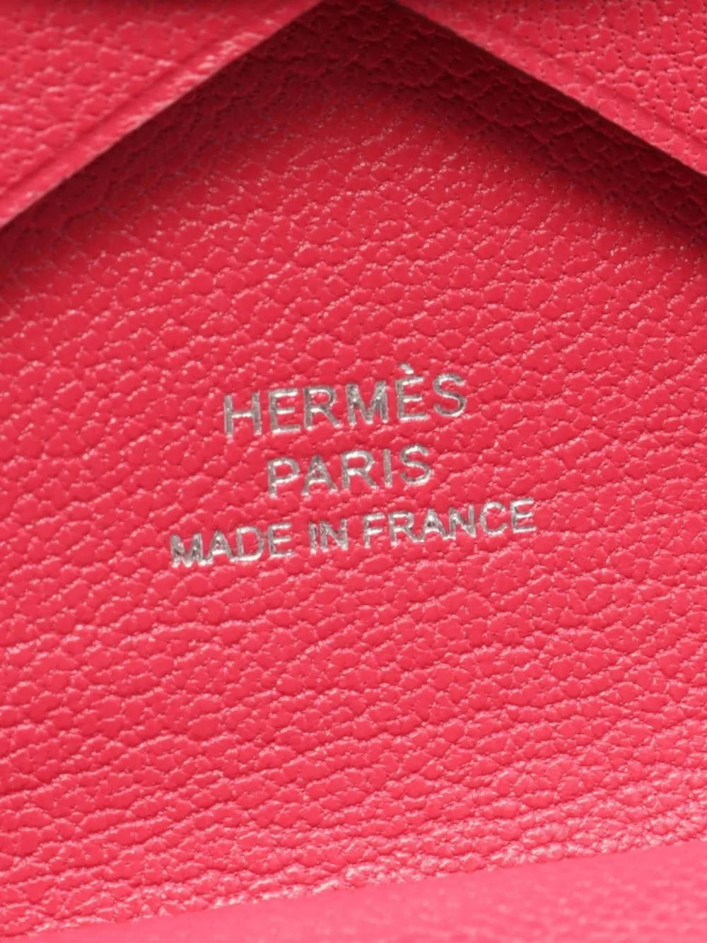 Pre-owned Hermes 2023 Calvi Duo Purse In Pink