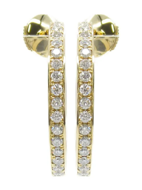 Cartier أقراط 'كلاسيك هوب' كلاسيكية ذهب أصفر عيار 18 مرصعة بألماس من عقد 2010