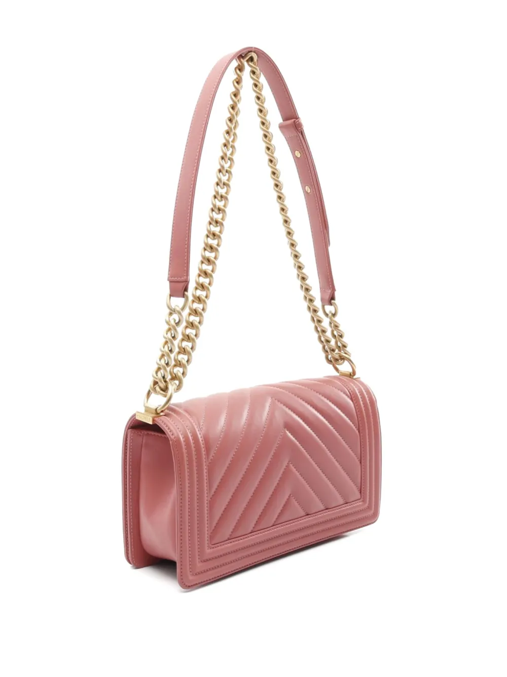 CHANEL Pre-Owned 2019 schoudertas met chevron streep en ketting - Roze