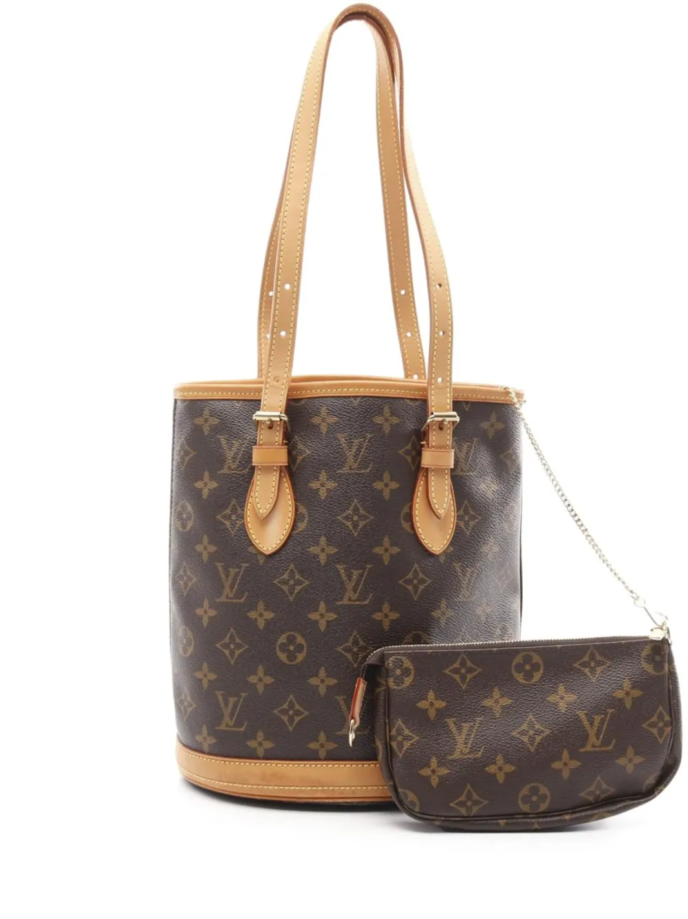 Louis Vuitton Pre-Owned 2003 モノグラム PM バケットバッグ - ブラウン Louis Vuitton Pre-Owned 2003 モノグラム PM バケットバッグ - ブラウン