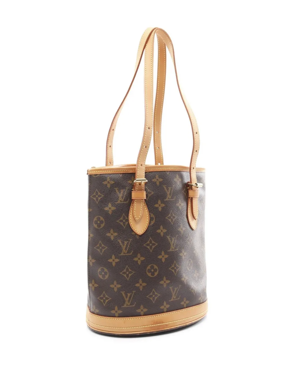 Louis Vuitton Pre-Owned 2003 Monogram PM bucket-tas - Bruin