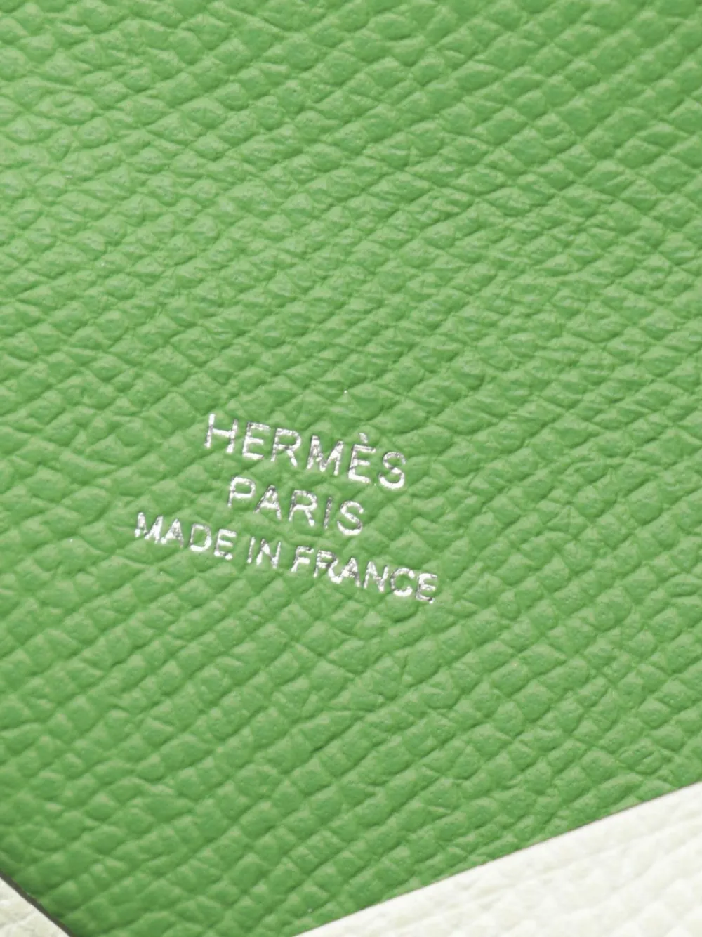 Pre-owned Hermes 2023 Calvi Duo Purse In Green