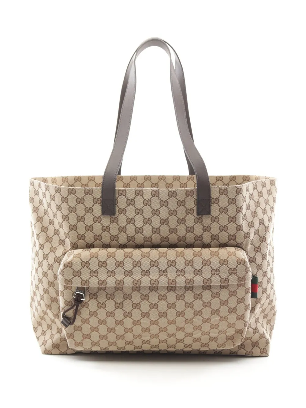 Gucci Pre-Owned Borsa a spalla in tela GG 2020 | toni neutri | Image 1